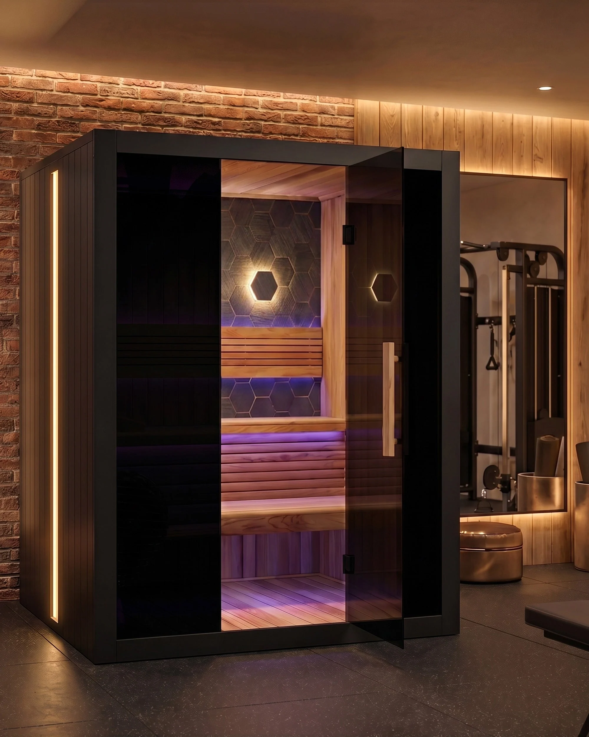 Sun Home Nova Indoor 3-Person Traditional Sauna - Image 3