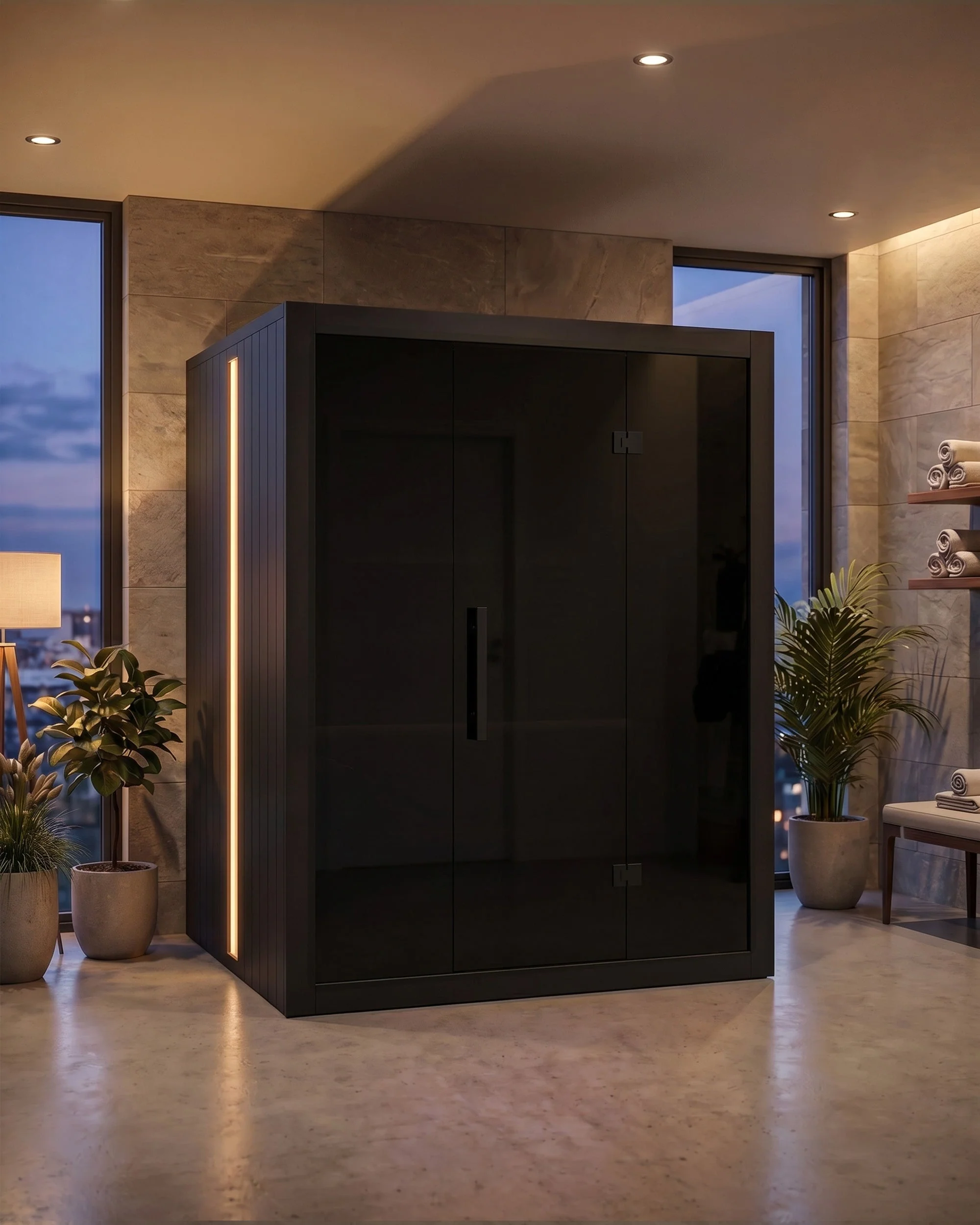 Sun Home Nova Indoor 3-Person Traditional Sauna - Image 9