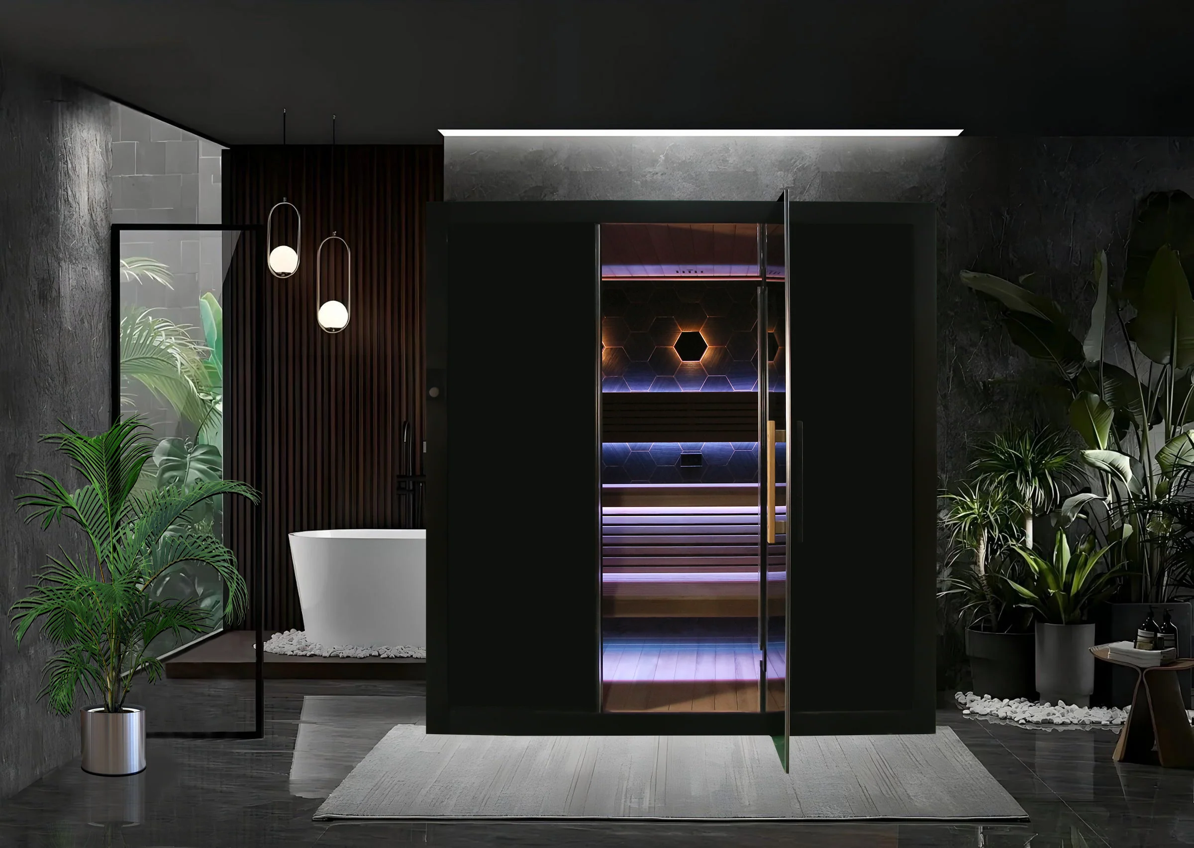 Sun Home Nova Indoor 5-Person Traditional Sauna - Image 3