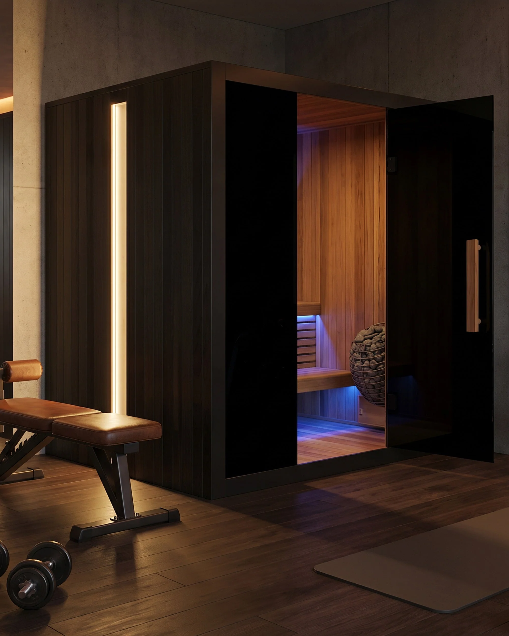Sun Home Nova Indoor 5-Person Traditional Sauna - Image 7